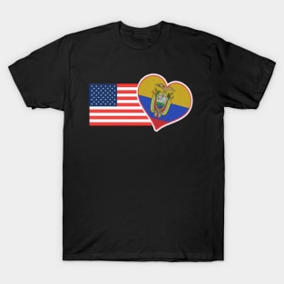 Ecuador T-Shirt USA Flag Ecuador Food Culture T-Shirt